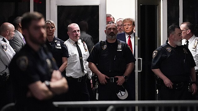 Bval prezident Donald Trump v budov soudu na Manhattanu. (4. dubna 2023)