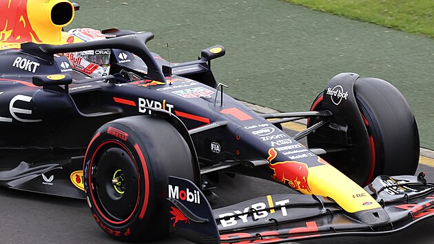 Max Verstappen z Red Bullu jede kvalifikaci na Velkou cenu Austrlie.