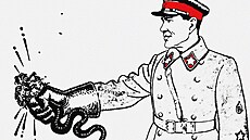 Jeovova elezná rukavice. Obávaný éf NKVD na kresb sovtského karikaturisty...