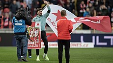 Slávisté se před zápasem s Olomoucí rozloučili s Davidem Hovorkou, který...
