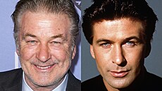 Herec Alec Baldwin v letech 2023 a 1990