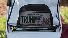 Na Donalda Trumpa �ekali po p�íletu do New Yorku jeho podporovatelé. (3. dubna...