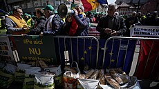 Rumun�tí zem�d�lci blokovali hranice na protest proti dovozu obilí z Ukrajiny....