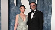 Lauren Millerová a Seth Rogen na Vanity Fair Oscar party (Los Angeles, 12....