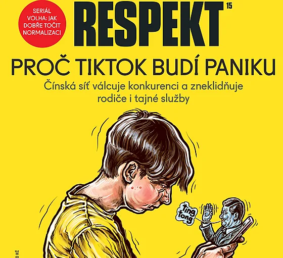 Obálka týdeníku Respekt