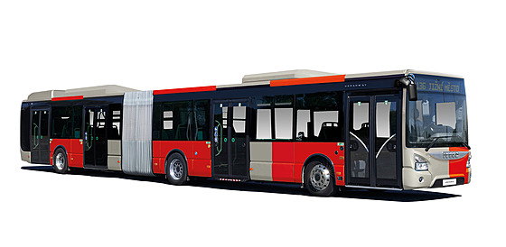 Vizualizace autobusu Iveco Urbanway Hybrid. (12. dubna 2023)