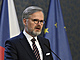 Předseda vlády Petr Fiala na tiskové konferenci (13. dubna 2023)