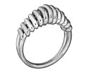 Luxusní stíbrný prsten se zajímavými detaily, cena 2899 K