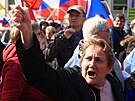 Demonstrace proti vlád na Václavském námstí v Praze. (16. dubna 2023)