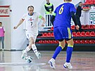 Kapitán eských futsalist Luká Reetár bhem kvalifikaního utkání v Bosn a...