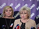 Tisková konference hnutí ANO. Hovoí Margita Balatíková. (18. dubna 2023)