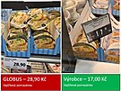 Vajíková pomazánka se v Globusu prodává o 11,9 korun drá, ne nabízí sám...
