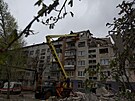 Ukrajinský Slovjansk po ruských útocích (14. dubna 2023)
