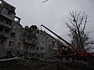 Ukrajinský Slovjansk po ruských útocích (14. dubna 2023)
