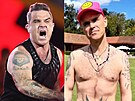 Zpvák Robbie Williams v letech 2017 a 2023