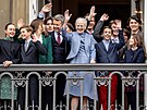 Dánská královna Margrethe II., její synové, snachy a vnouata na oslav 83....