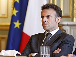 Francouzský prezident Emanuel Macron (18. dubna 2023)