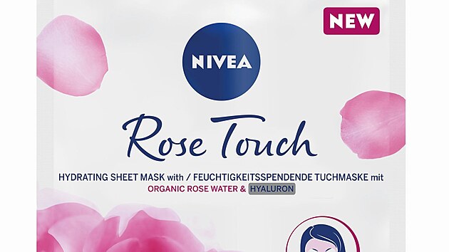 Textiln maska Rose Touch dod pleti bhem 10 minut svest a energii. Cena 70 K