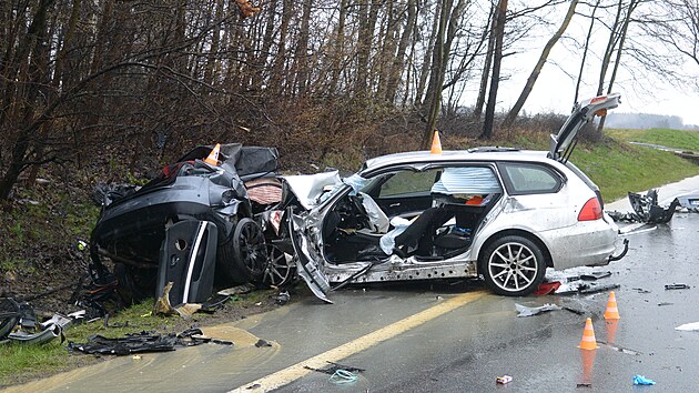 Tragická nehoda se stala na silnici I/35 u Koclířova. (14. dubna 2023)