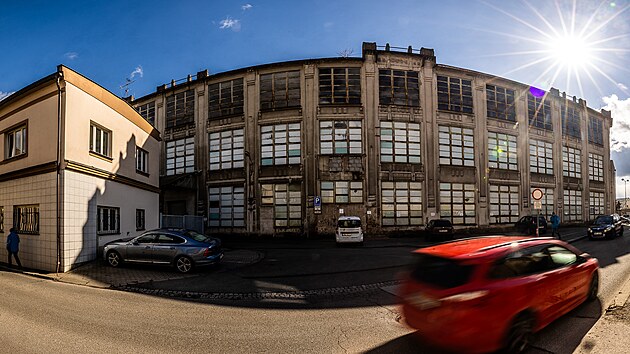 Bývalá Mayerova továrna ve Dvoře Králové nad Labem (27. března 2023)