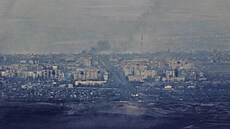 Pohled na Bachmut, místo t�kých boj� s ruskými jednotkami v Don�cké oblasti na...