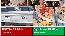 unková pna v Tesku prodává o 13 korun drá, ne nabízí sám výrobce na...