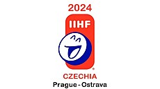 Oficiální logo mistrovství svta v Praze a Ostrav v roce 2024.