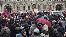 Francouzi opt protestovali proti návrhu dchodové reformy. (14. dubna 2023)