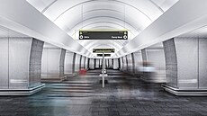 Vítzný návrh Maxima Velovského a edit! architects stanice metra linky B...