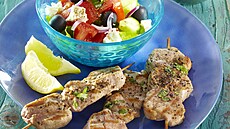 eck souvlaki se saltem choriatiki