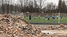 Stavba nové multifunk�ní arény v Hradci Králové (b�ezen 2023)