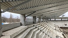 Stavba nové multifunk�ní arény v Hradci Králové (b�ezen 2023)