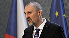 Ministr pro legislativu Michal �alomoun na tiskové konferenci (13. dubna 2023)