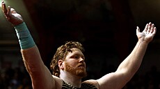 Ryan Crouser b�hem únorového mítinku v New Yorku