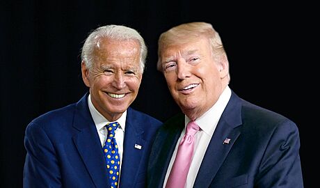 O post pítího prezidenta USA se ve volbách utkají Joe Biden (vlevo) a Donald...