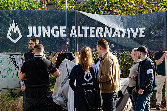 Protest Junge alternative, mládenické organizace AfD (29. íjna 2022)