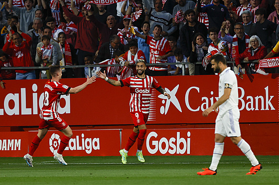 Taty Castellanos ze Girony slaví gól proti Realu Madrid.