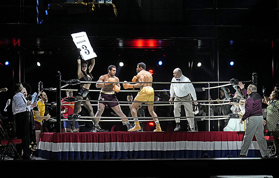 Scéna z opery Terence Blancharda ampion v Metropolitní opee
