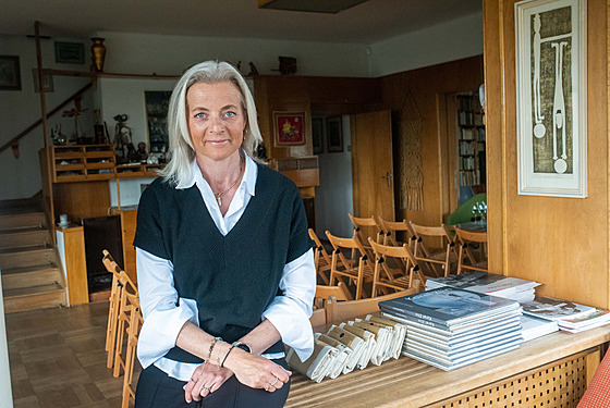 Liv Heyerdahlová, vnu�ka cestovatele Thora, v Zikmundov� vile ve Zlín� (duben...