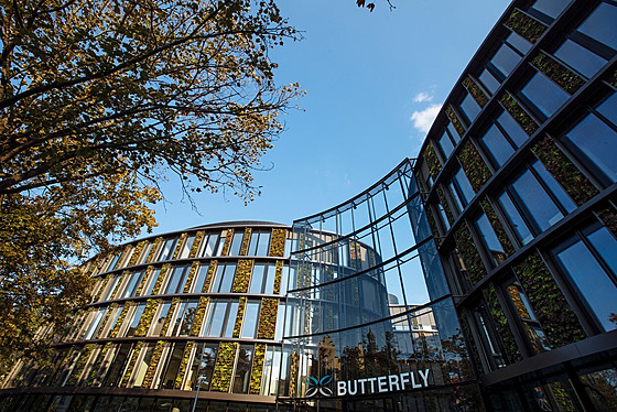 Sídlo firmy CSG v budov Butterfly Karlín na Pernerov 42 v Praze 8