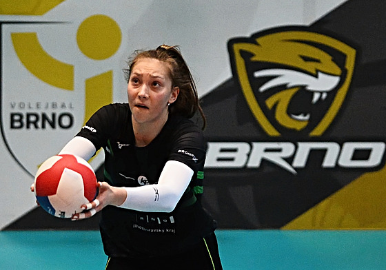 Magdalena Bukovská z KP Brno v extraligovém finále proti elmám Brno