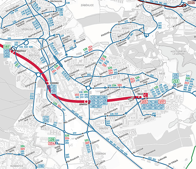 Prodloužení tramvají od května překreslí trasy MHD od Zbraslavi po Jižní Město