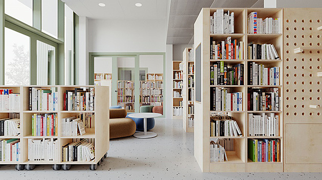 Nové knihovna nabídne bezbariérový interiér a úplně jiné členění, než jsou nyní...