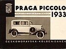 Malý vz s velkou tradicí: titulní strana katalogu automobil Praga Piccolo se...