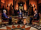 Petr Pavel a Andrej Babi ped debatou eské televize (22. ledna 2023)