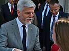 Prezident Pavel p�i n�v�t�v� Nov�ho M�sta pod Smrkem. (26. dubna 2023)