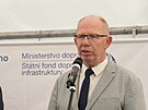 Starosta Napajedel Robert Podlas na zah�jen� v�stavby dal��ho �seku d�lnice,...
