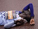 Kean Kelvin Kiptum v cíli Londýnského plmaratonu.
