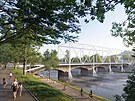 Vizualizace podoby Chebsk�ho mostu po jeho rekonstrukci. Autor A8000 s.r.o.