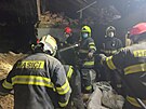 Ve st�edu ve�er vybuchl d�m v obci u Znojma. (19.4. 2023)